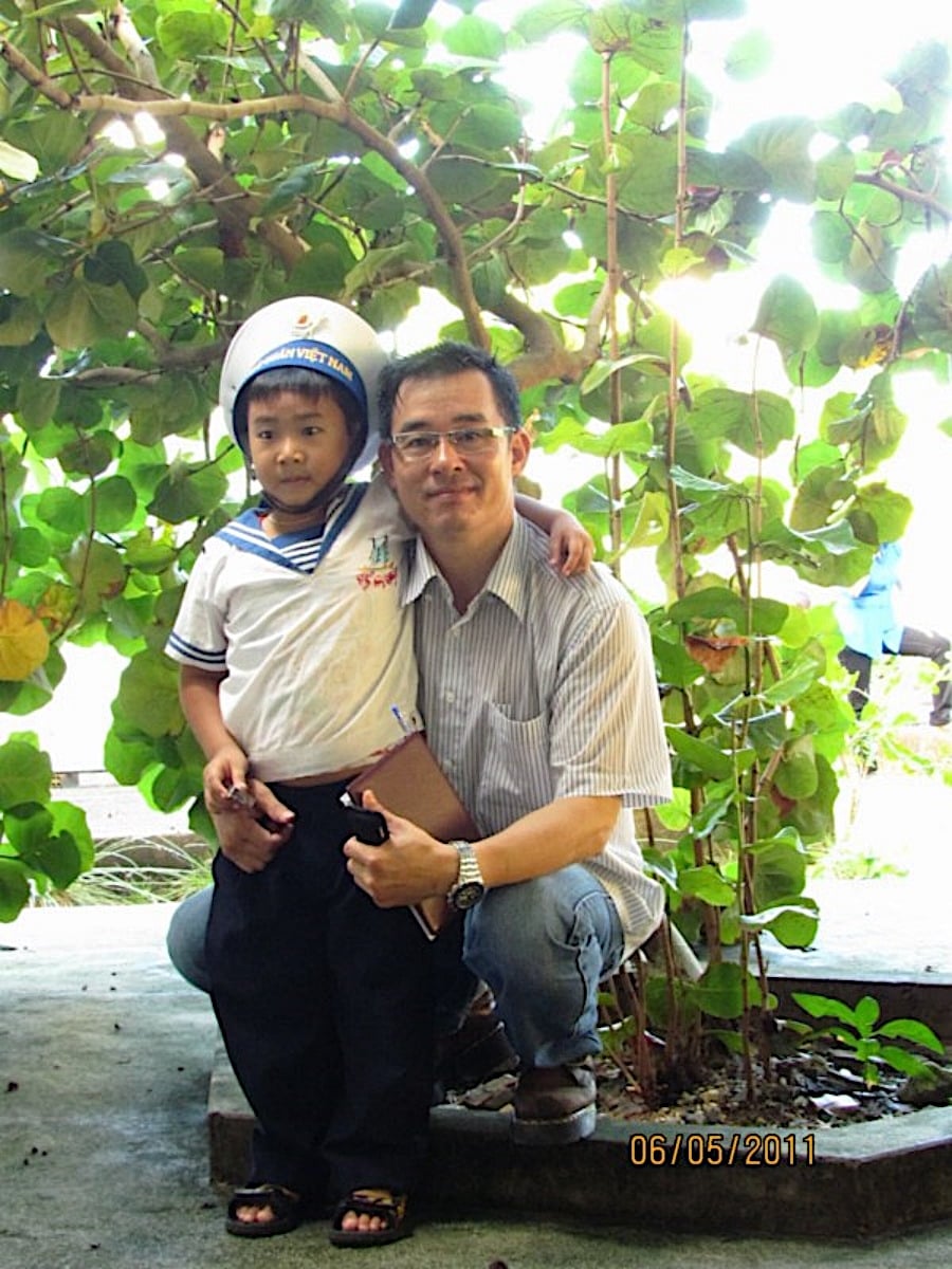 Chàng hải quân 'nhí' Nguyễn Chin Si. Ảnh: Võ Mẫn.