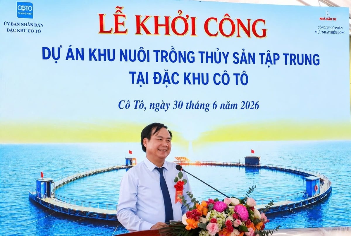 Thứ trưởng Bộ NN-MT Võ Văn Hưng phát biểu tại buổi lễ. Ảnh: Nguyễn Thành.