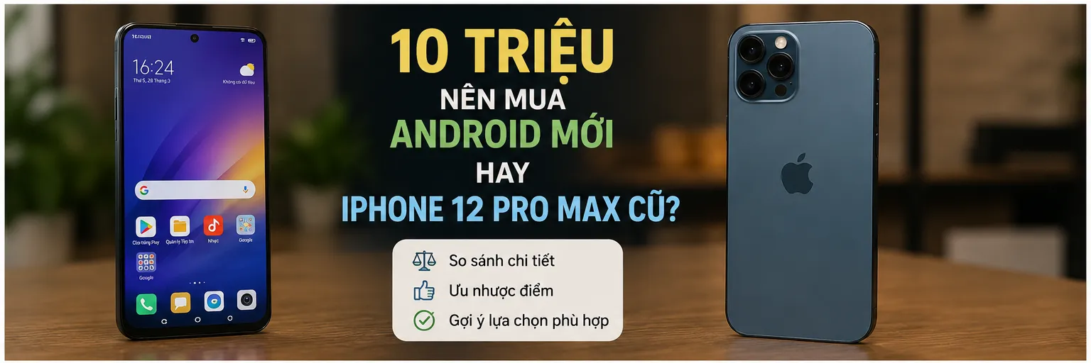 តើខ្ញុំគួរទិញទូរស័ព្ទ Android ថ្មី ឬ iPhone 12 Pro Max មួយទឹកក្នុងតម្លៃ ១០ លានដុង?