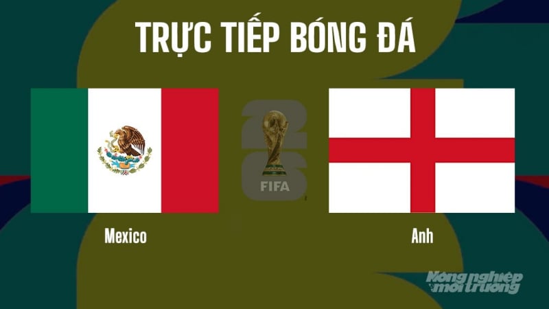 Nhận định, trực tiếp Mexico vs Anh trên VTV3 tại World Cup 2026 hôm nay 6/7/2026