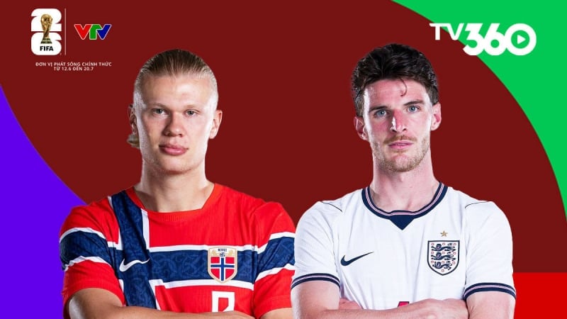 Link xem trực tiếp Na Uy vs Anh trên VTV3 (4h00 ngày 12/7, vòng tứ kết World Cup 2026)