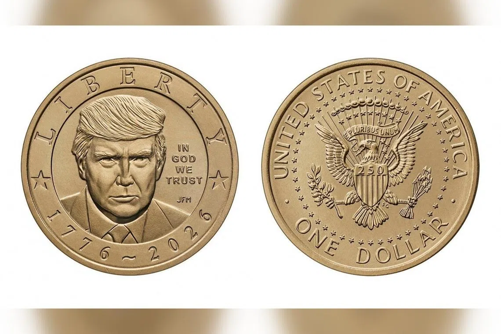 米国はトランプ大統領の肖像をあしらった1ドル硬貨を発行する予定だ。