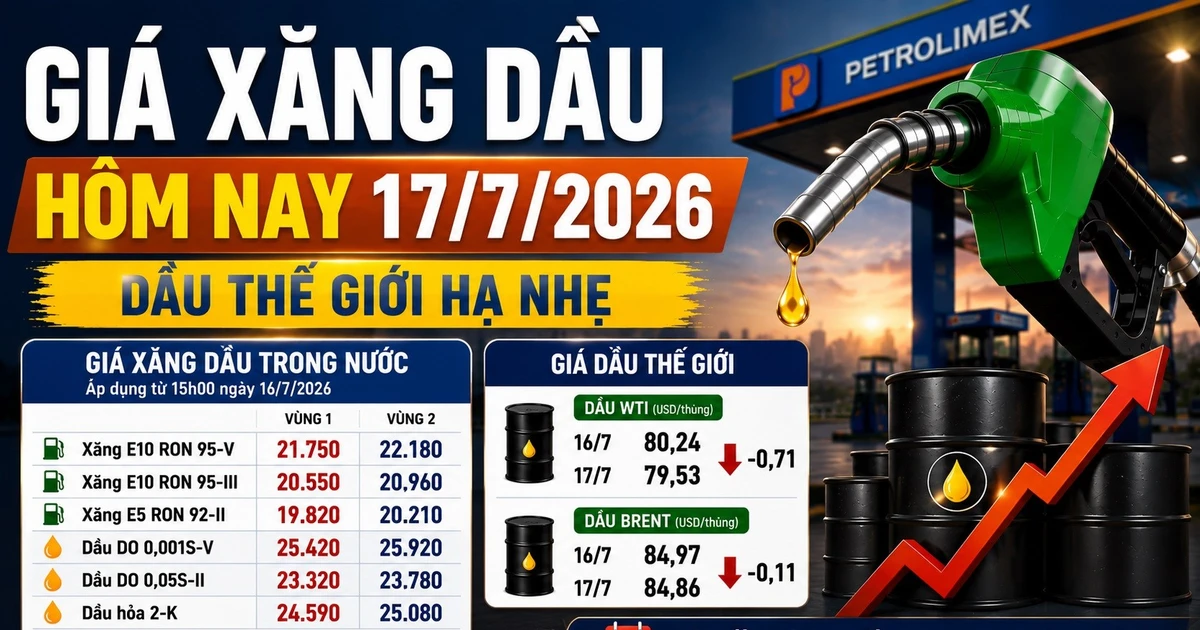Giá xăng trong nước tăng, dầu thế giới hạ nhẹ ngày 17/7