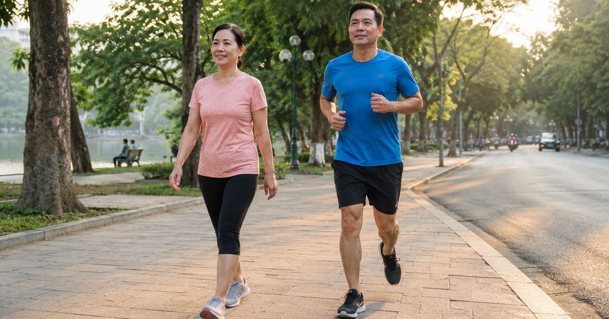 Đi bộ hay chạy bộ: Đâu là lựa chọn tốt hơn cho sức khỏe?