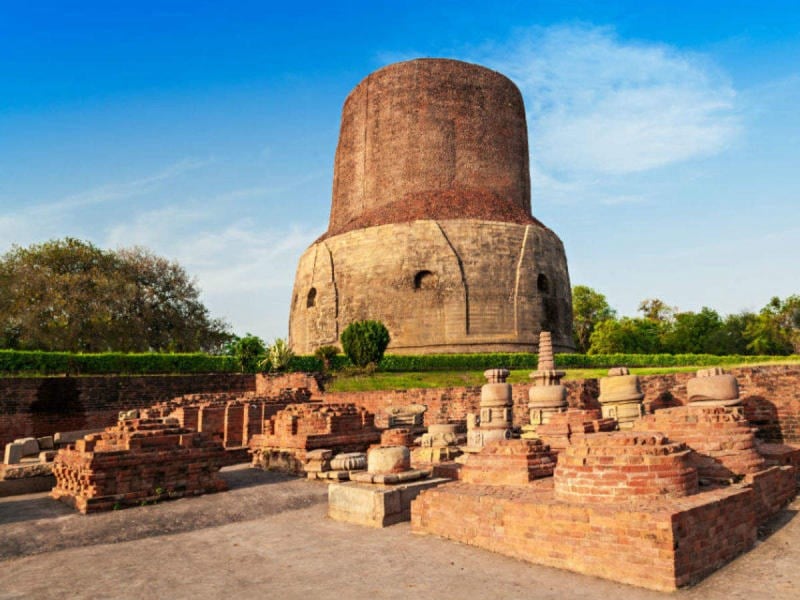El antiguo sitio budista de Sarnath, en la India, está reconocido por la UNESCO como Patrimonio de la Humanidad.