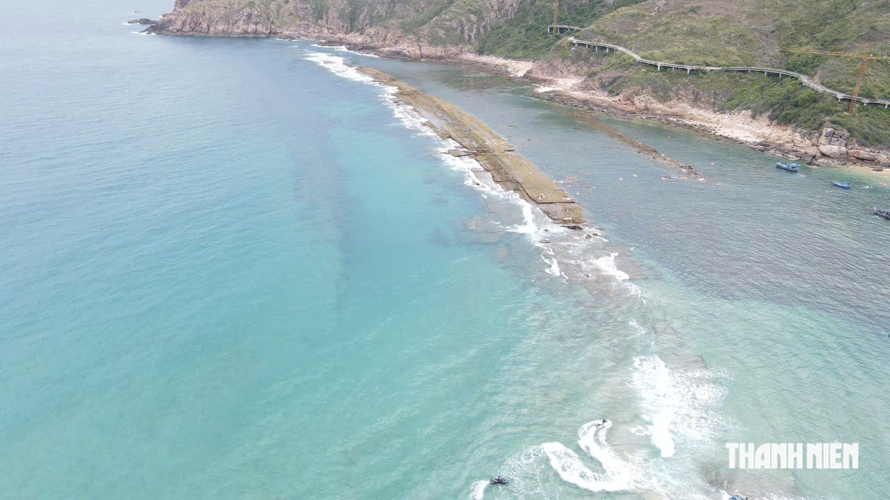 The mystery of the 'wall' under the sea in Quy Nhon: Ancient relic or a masterpiece of nature? - Photo 1.