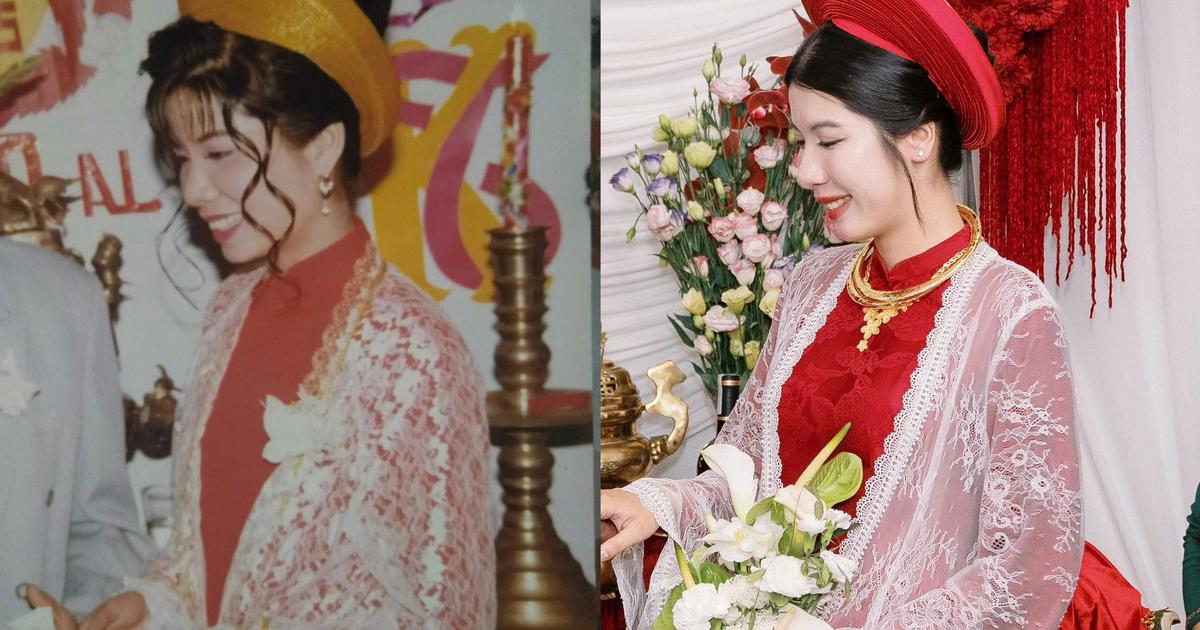 Dertig jaar later koos de dochter een ao dai-trouwjurk die leek op die van haar moeder en maakte ze 
