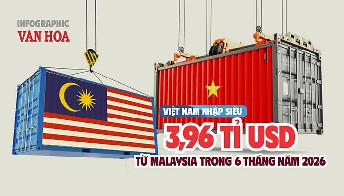 Handel tussen Vietnam en Maleisië in de eerste zes maanden van 2026: handelstekort van 3,96 miljard 