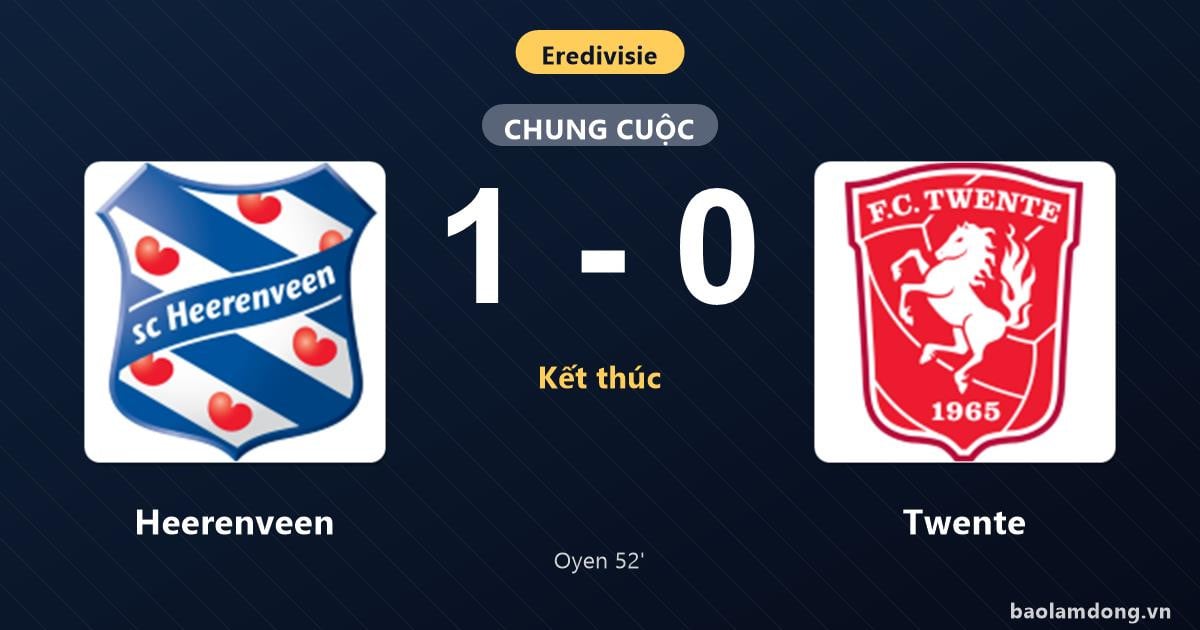 Wedstrijdstatistieken Heerenveen 1-0 Twente: L. Oyen schittert, Heerenveen stelt alle 3 de punten ve