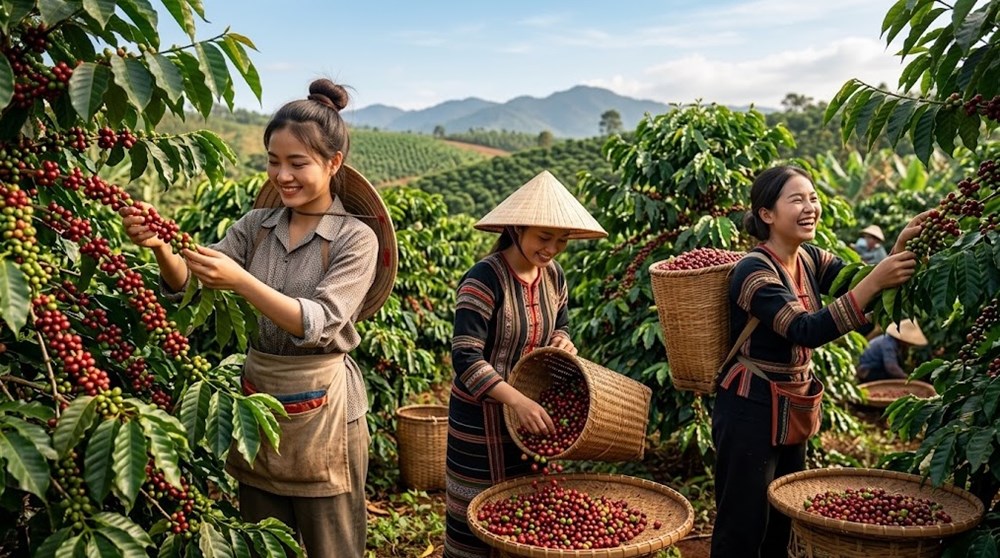 Giá cà phê hôm nay 11.8.2026 đồng loạt tăng, thị trường lấy lại sắc xanh