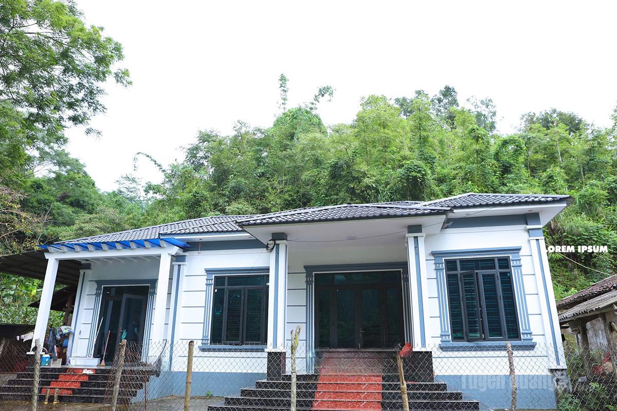 The spacious house of Ms. Phuong Mui Diet's family was built with savings accumulated from participating in overseas labor export programs in Taiwan.