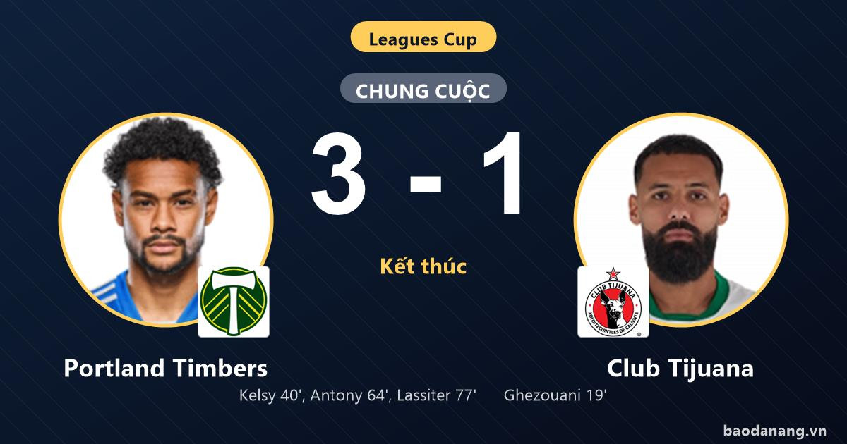 Portland Timbers, dat aanvankelijk achterstond, wist zich terug te knokken en Club Tijuana met 3-1 t