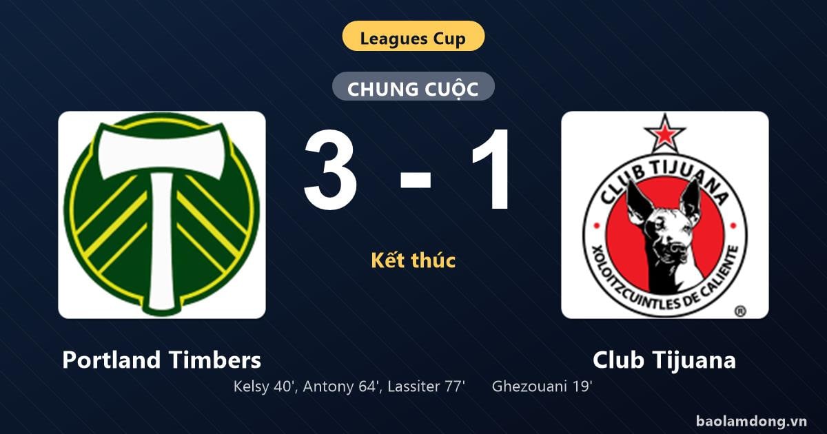 Wedstrijdstatistieken Portland Timbers 3-1 Club Tijuana: Portland Timbers maken een spectaculaire co