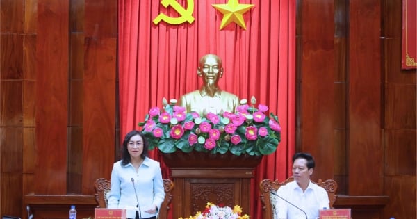 De onderminister van Industrie en Handel, Phan Thi Thang, werkt samen met de provincie Dong Thap.