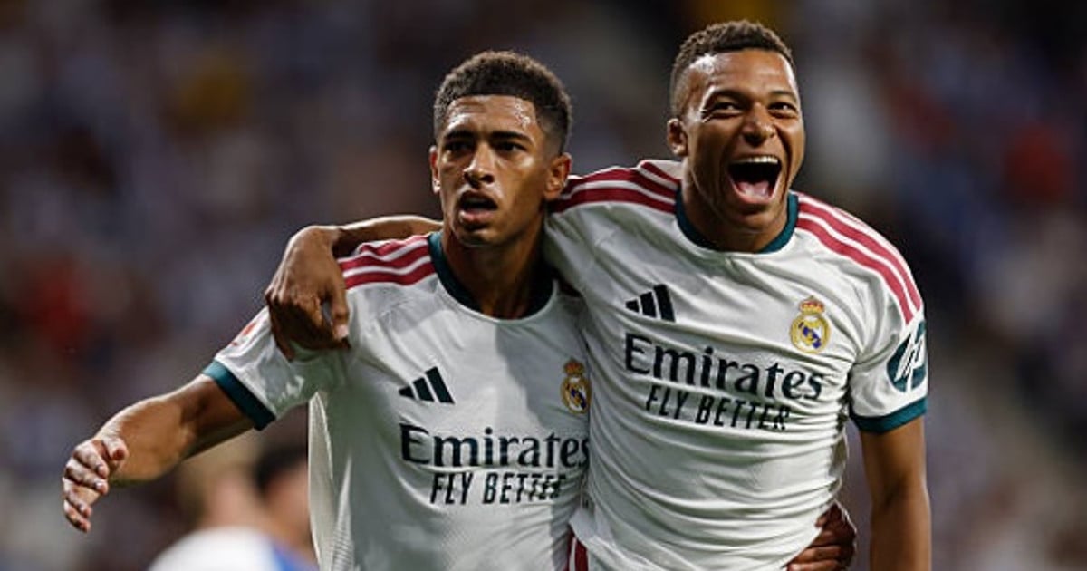 Jude Bellingham opende de score in de spannende wedstrijd waarin Real Madrid Espanyol met 2-1 verslo