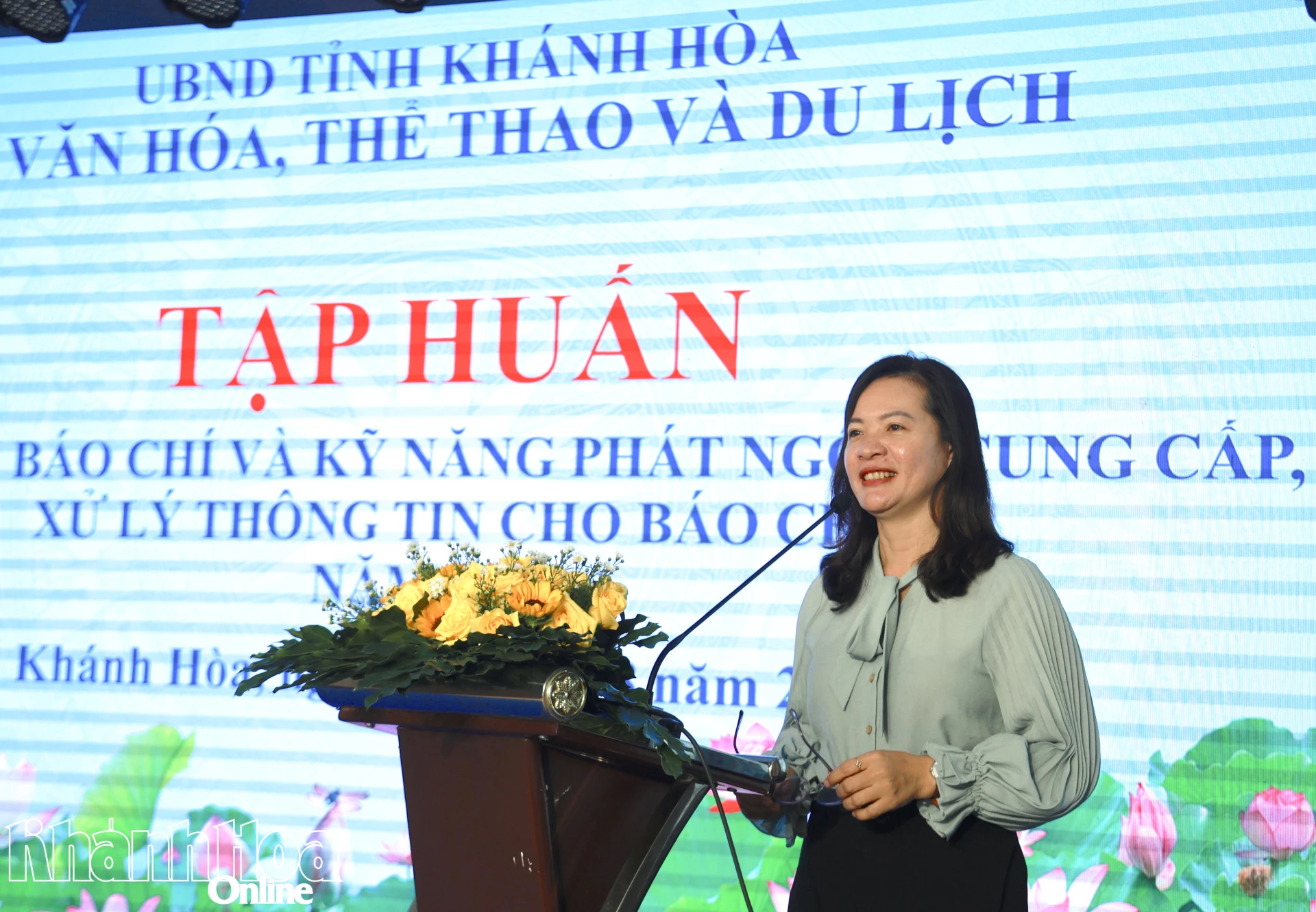 Em suas observações iniciais no curso de treinamento, a Sra. Pham Thi Thanh Huong, Diretora Adjunta do Departamento de Cultura, Esportes e Turismo, declarou: