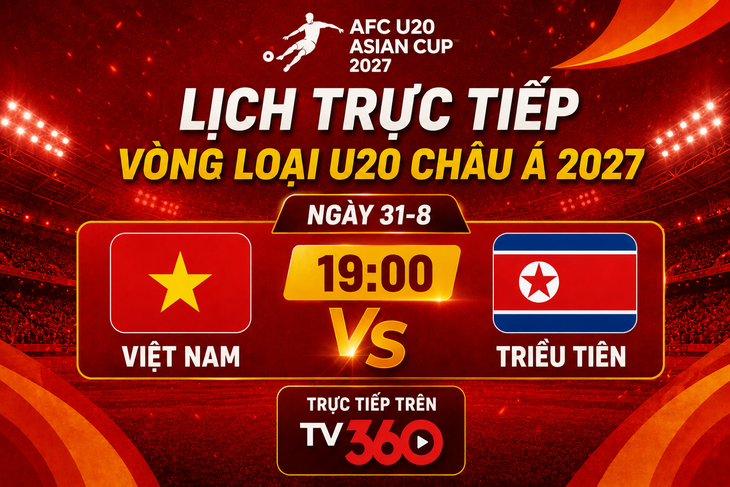 ตารางการถ่ายทอดสดการแข่งขันฟุตบอลเอเอฟซี ยู20 รอบคัดเลือกเอเชีย ปี 2027: เวียดนาม พบกับ เกาหลีเหนือ