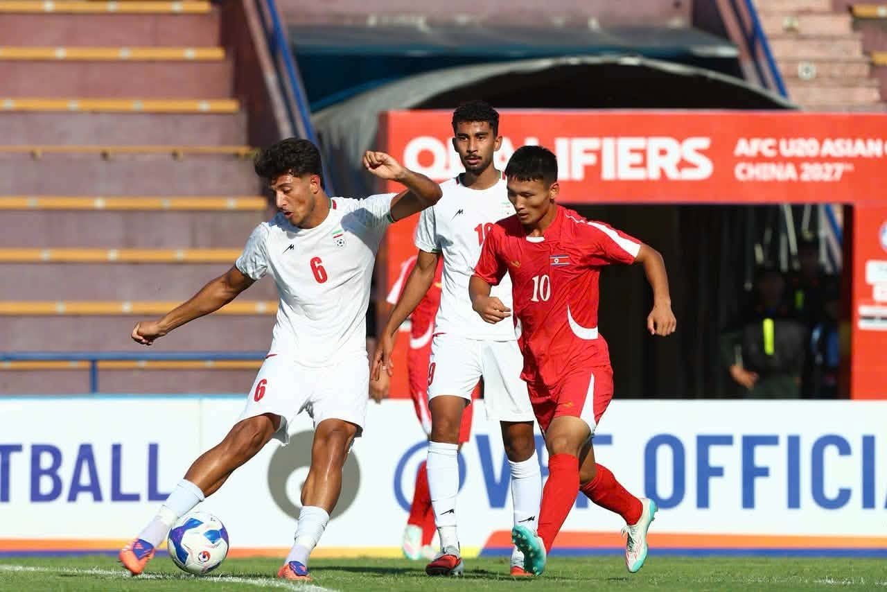 การแข่งขันฟุตบอลสด: อิหร่าน U20 1-2 เกาหลีเหนือ U20: 2 ประตูใน 3 นาที