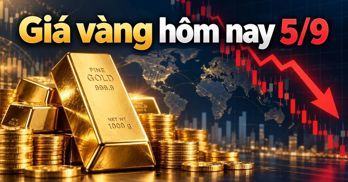 Giá vàng SJC giảm 1 triệu VND/ounce vào sáng 5/9/2026
