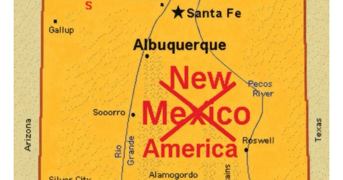 De Amerikaanse president plaatste een kaart waarop de staat New Mexico was hernoemd tot 