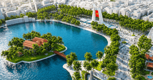 Spatial perspective of the Hoan Kiem Lake area and its surroundings ...