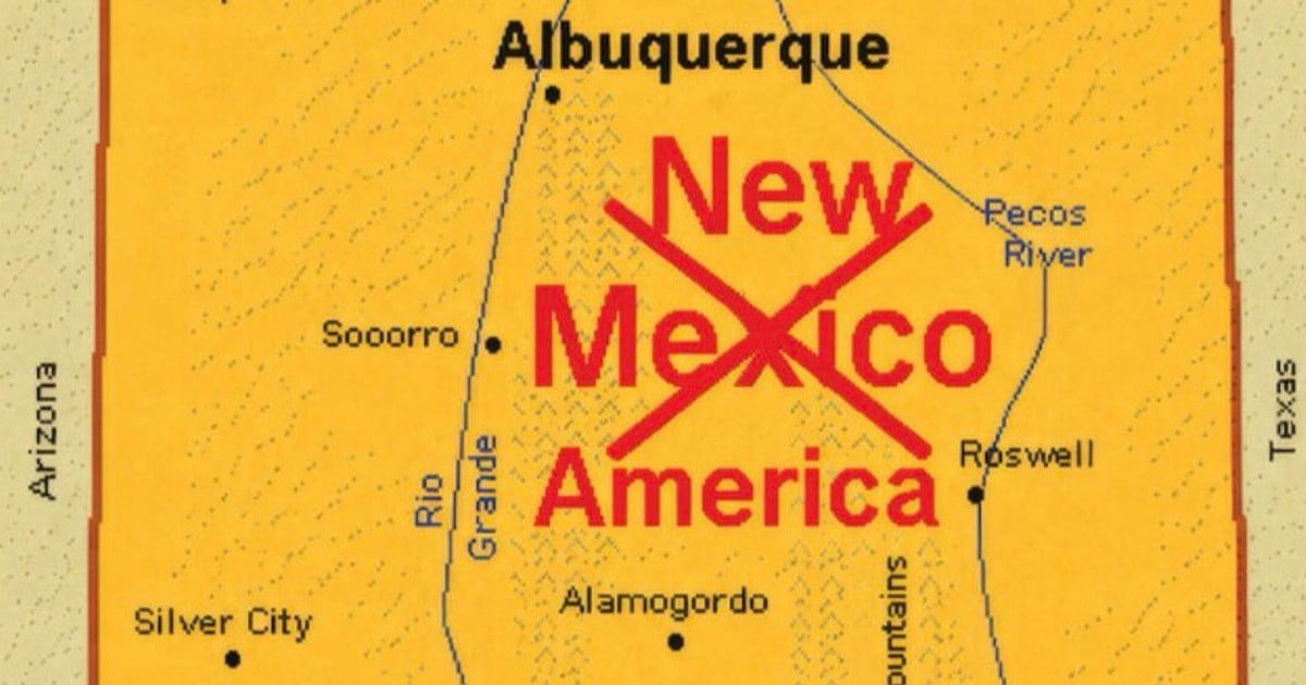 Trump stelde voor om de staat New Mexico om te dopen tot 'New America'.