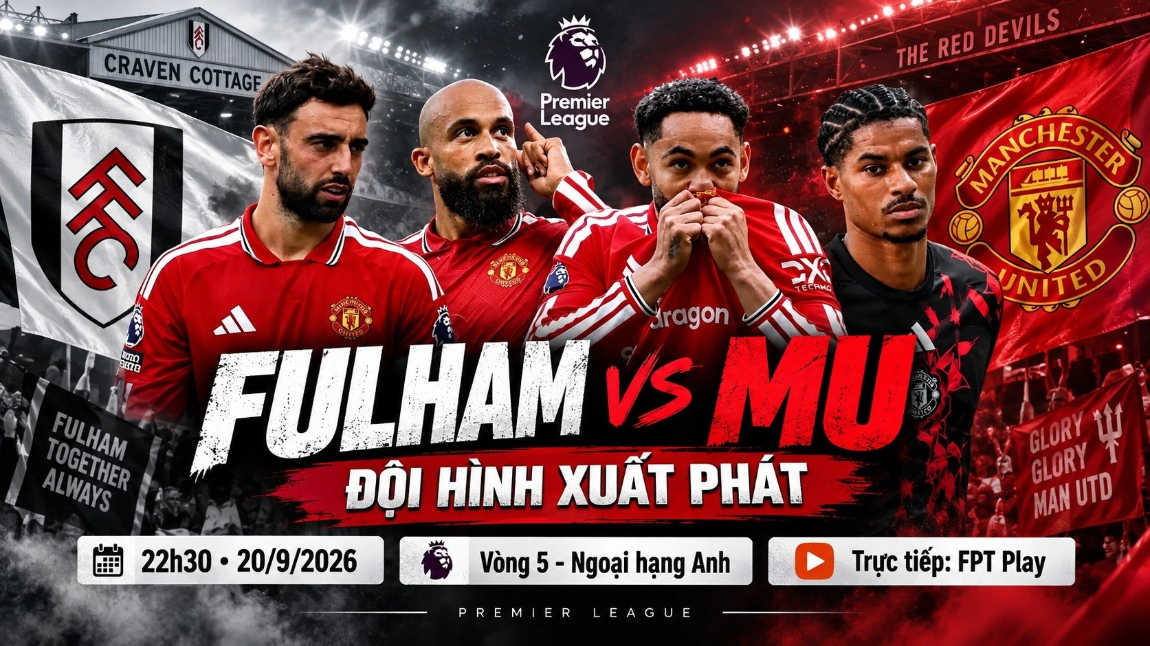 Fulham vs MU, pukul 22:30 hari ini: Cunha sebagai striker tunggal, Bruno memimpin serangan.