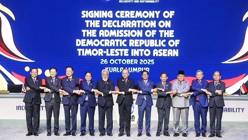 Les dirigeants de l'ASEAN ont exprimé leur solidarité lors d'un événement commun du bloc. Photo : MEKONG ASEAN