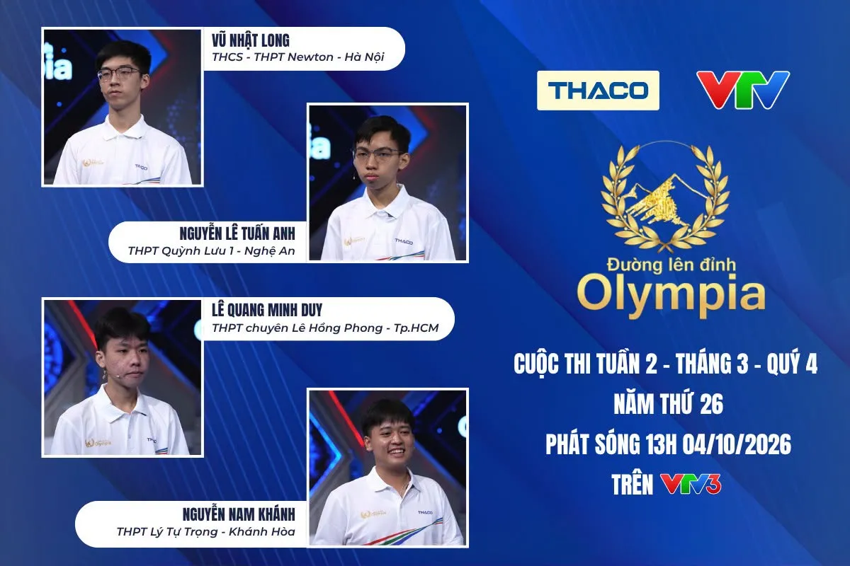 Đường lên đỉnh Olympia: Kịch tính tới phút chót, nam sinh Khánh Hòa xuất sắc giành vòng nguyệt quế  - Ảnh 1.
