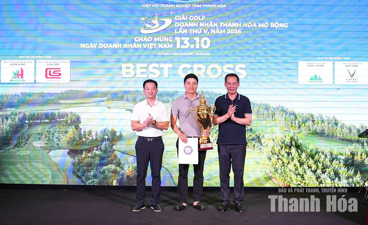 Giải Golf Doanh nhân Thanh Hóa mở rộng quyên góp 600 triệu đồng cho quỹ từ thiện&nbsp;