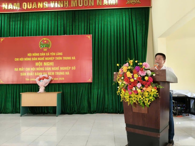 HỘI NÔNG DÂN XÃ YÊN LÃNG RA MẮT CHI HỘI NGHỀ NGHIỆP SỐ SẢN XUẤT BÁNH ĐA NEM TRUNG HÀ - Ảnh 3.