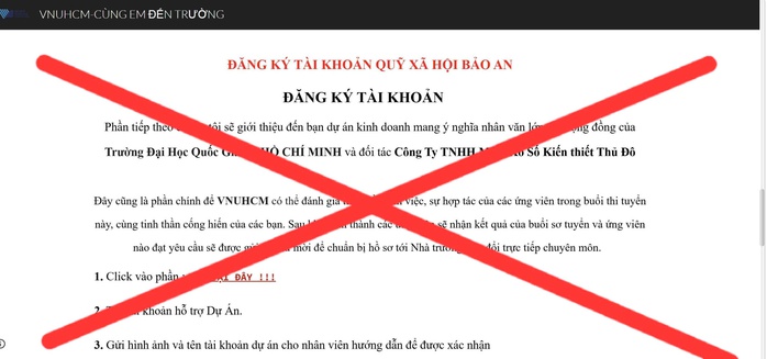 ĐHQG TPHCM phát thông tin cảnh báo giả mạo - Ảnh 3.