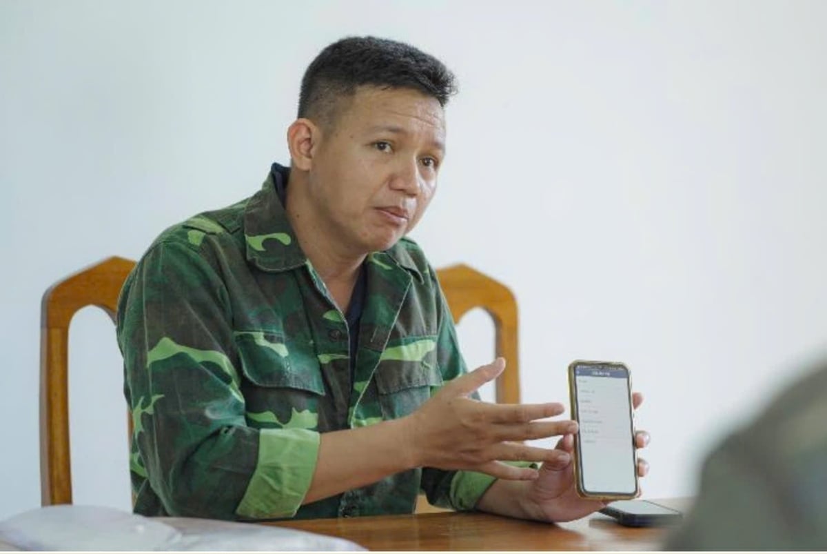 100% thành viên tổ BVRCĐ tổ dân phố Dung, xã Thạnh Mỹ đã sử dụng thành thạo ứng dụng. Ảnh: L.A.