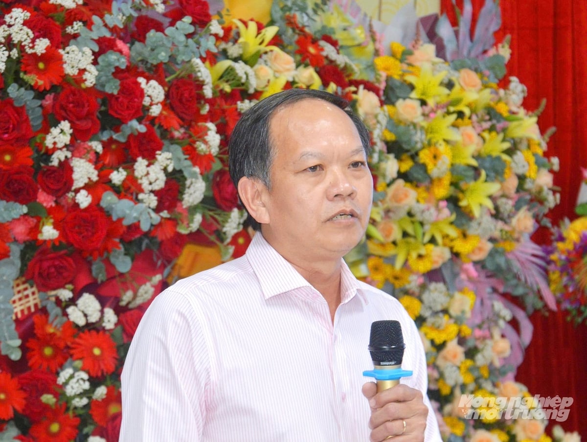 Ông Trần Thanh Hiệp, Phó Giám đốc Sở Nông nghiệp và Môi trường An Giang phát biểu định hướng nhiệm vụ khuyến nông trong năm 2026. Ảnh: Đào Chánh.