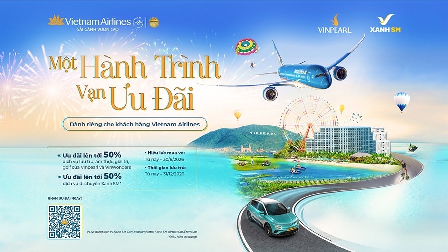 ưu đãi siêu hấp dẫn dành riêng cho khách hàng Vietnam Airlines